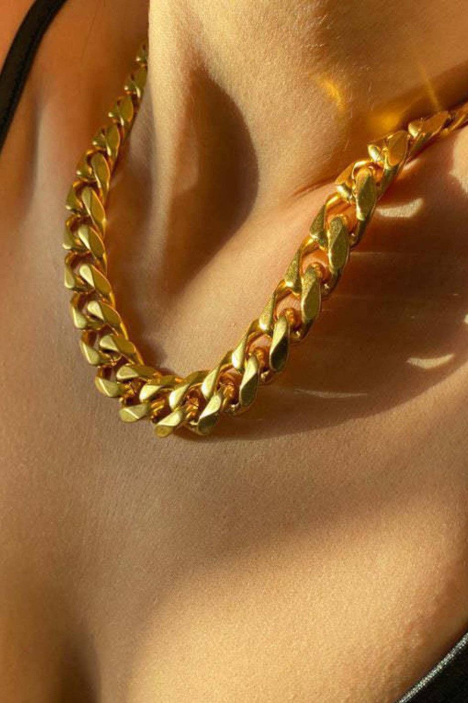 Gold Stainless Steel Chain Necklace