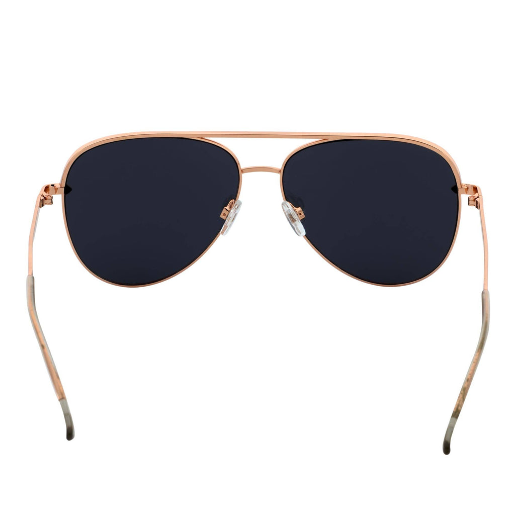 Gold Silver Mirror Oversize Metal Aviator Sunglasses