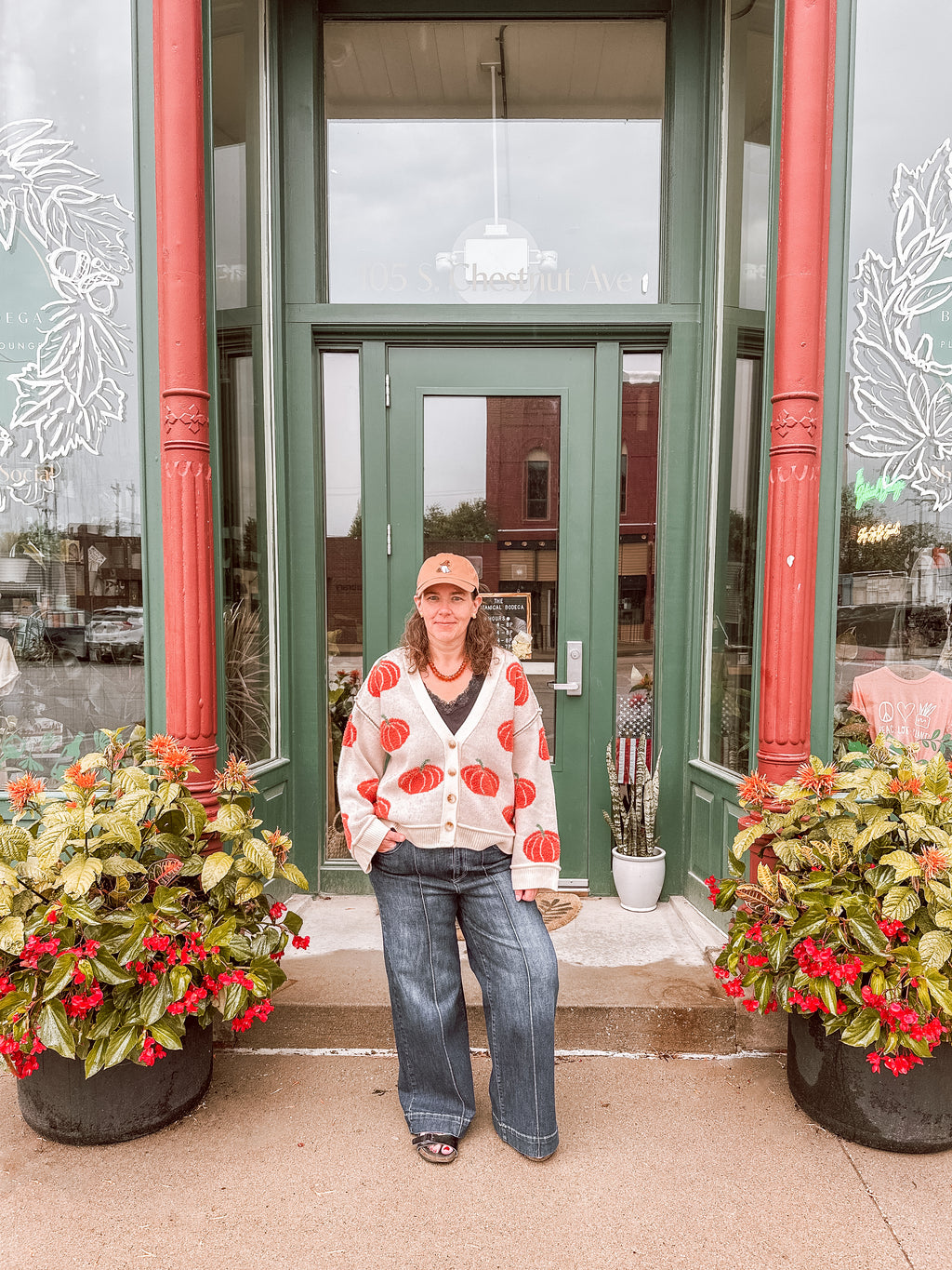 Ivory Pumpkin Knit Cardigan
