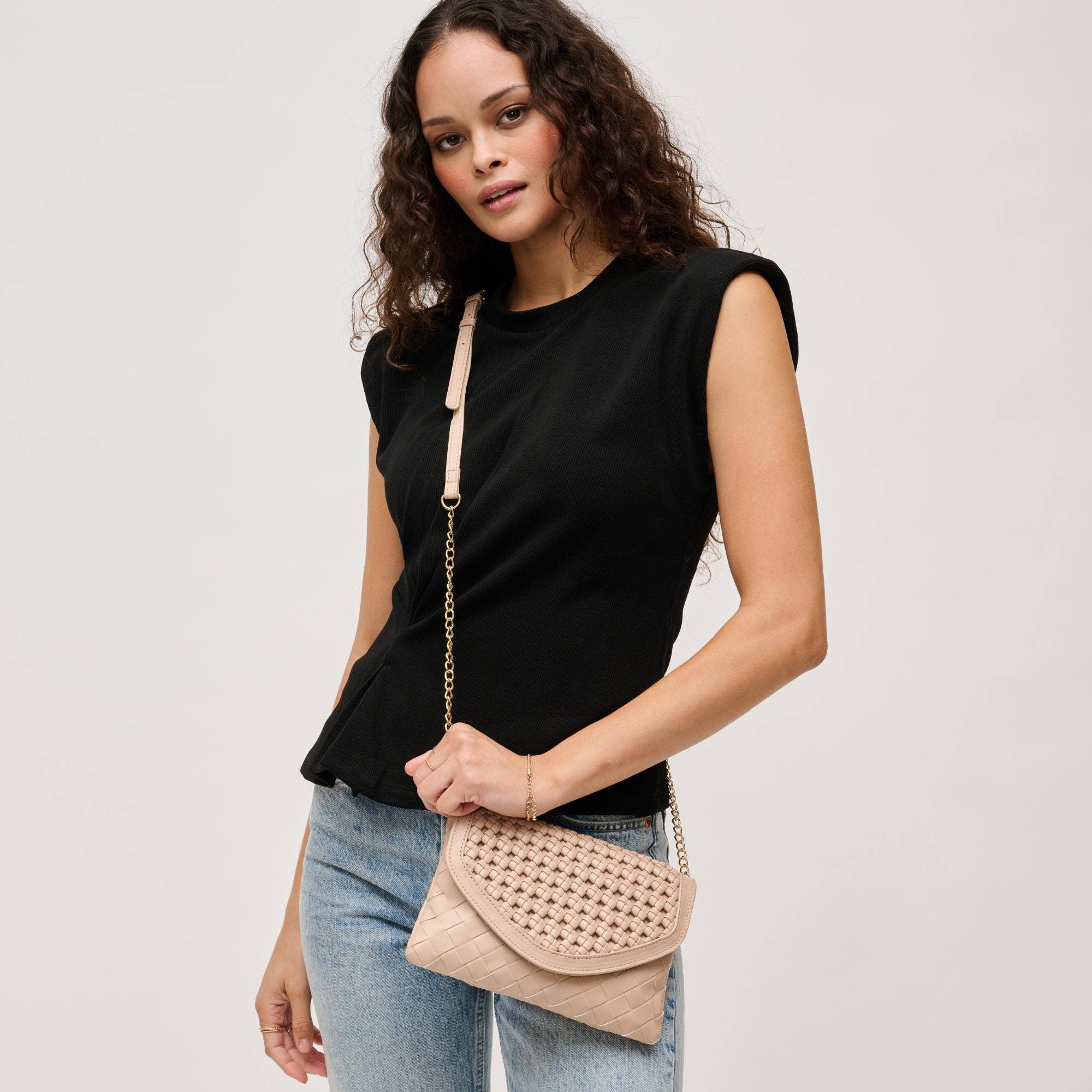 Natural Emma Woven Crossbody