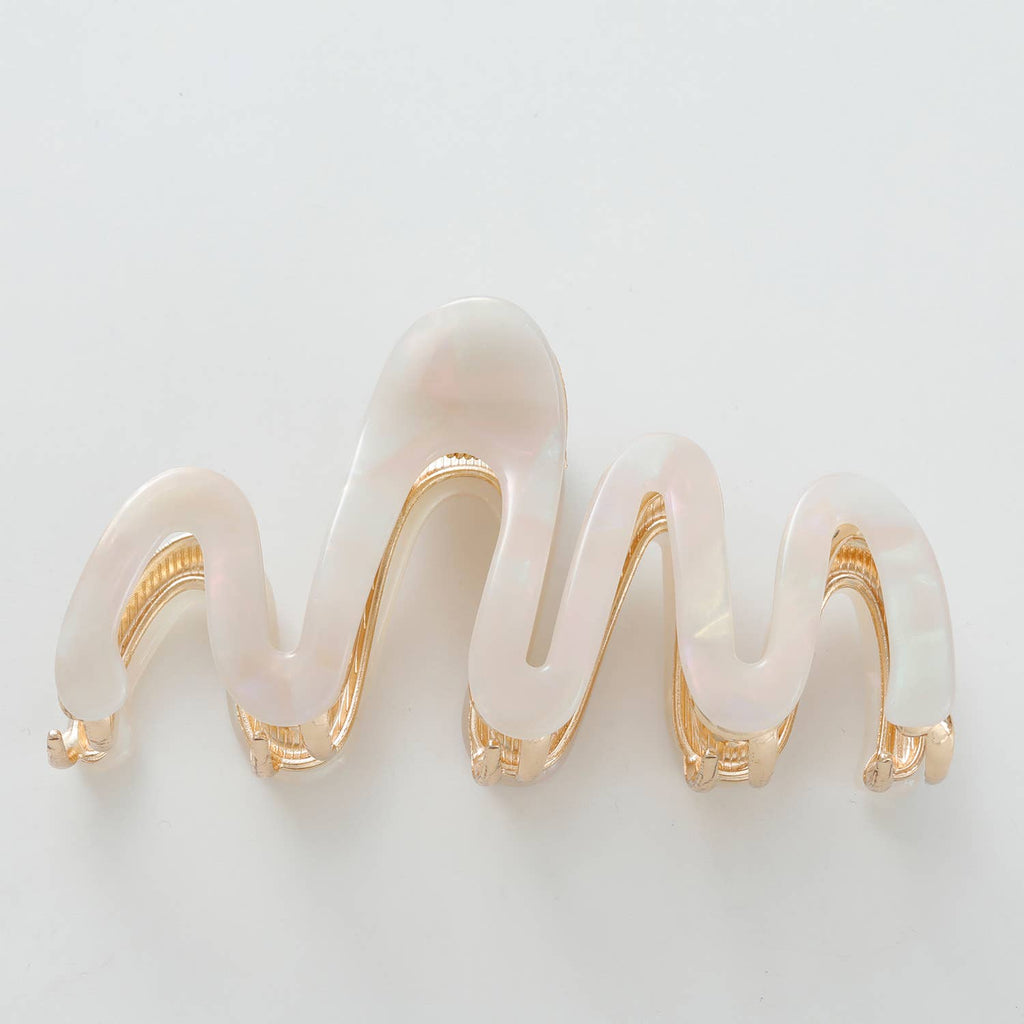 Willow Rosé Squiggle Metal Claw Clip