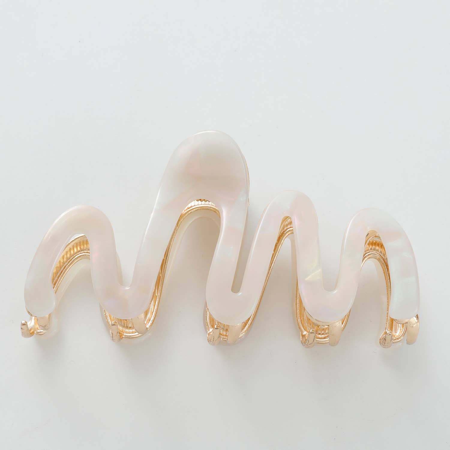 Willow Rosé Squiggle Metal Claw Clip