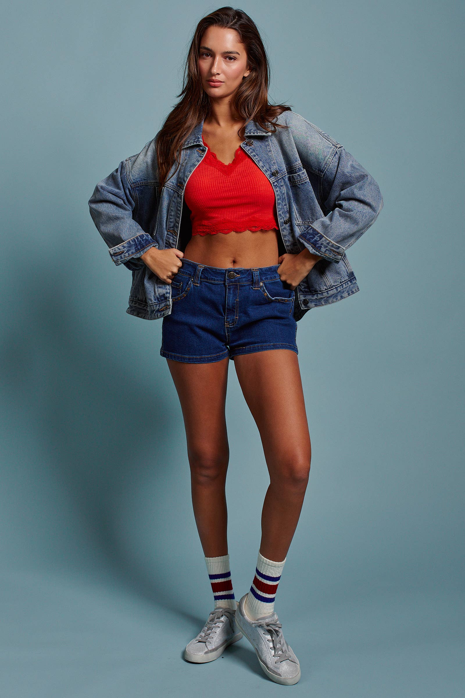 Denim Oversized Western Jacket