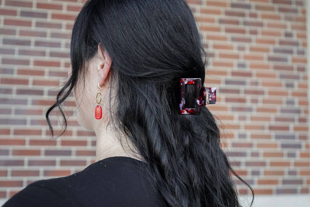 Burgundy Carly Hair Claw
