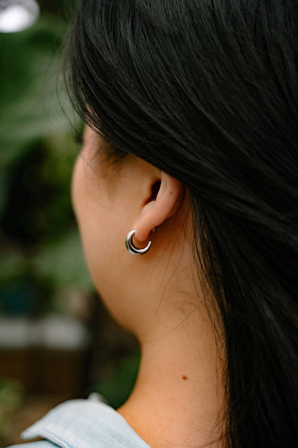 Silver Mini Luxe Selena Hoops