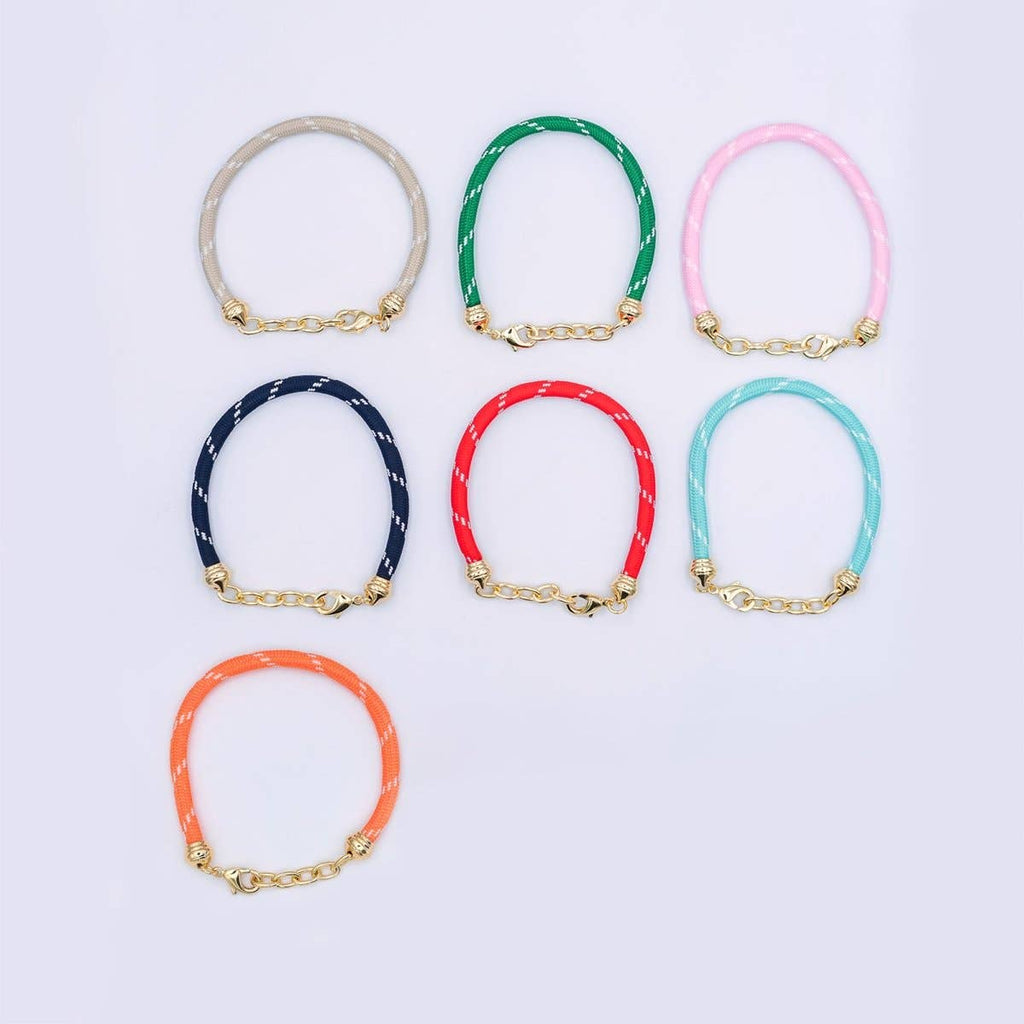 Light Blue Cord Chain Bracelet