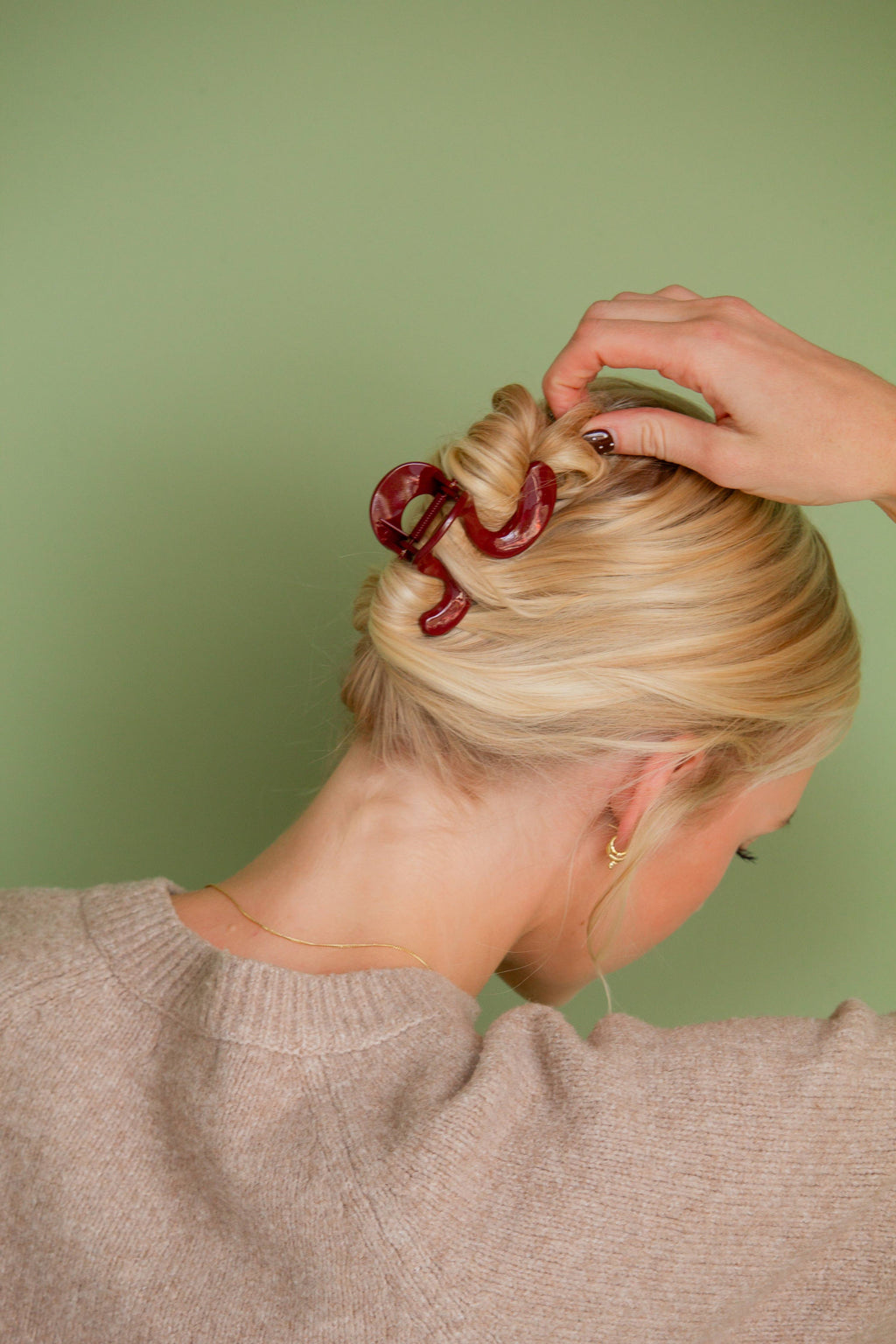 Magenta Swirl Claw Clip