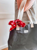 Red Playful Polka Dot Skinny Scarf