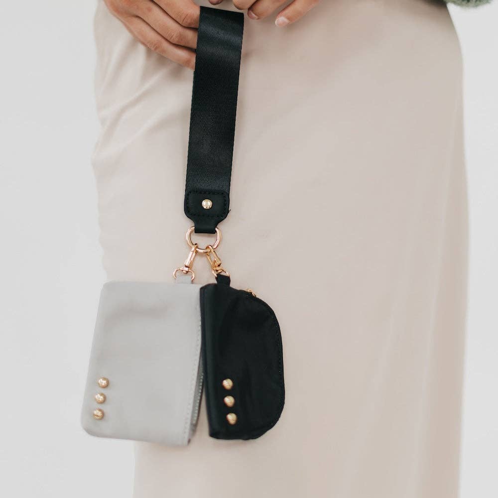 Pink Dual Pouch Wristlet