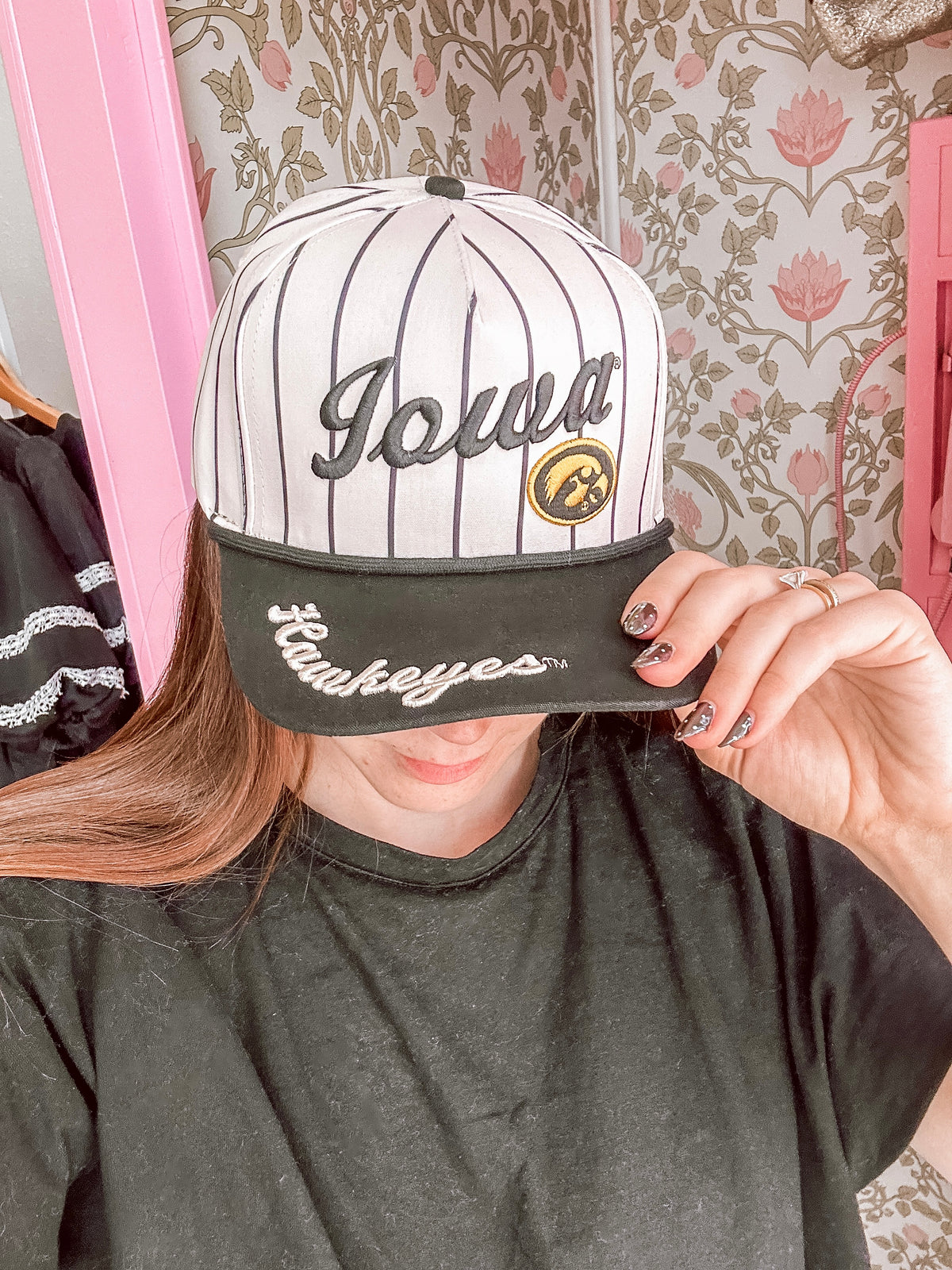 Pinstripe Iowa Trucker Hat