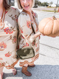 Olive Woven Willow Camera Crossbody