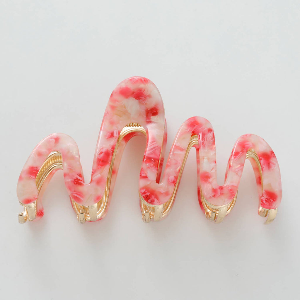 Willow Rosé Squiggle Metal Claw Clip