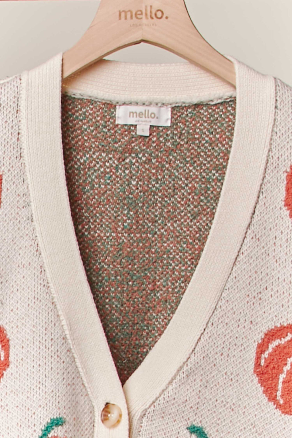 Ivory Pumpkin Knit Cardigan