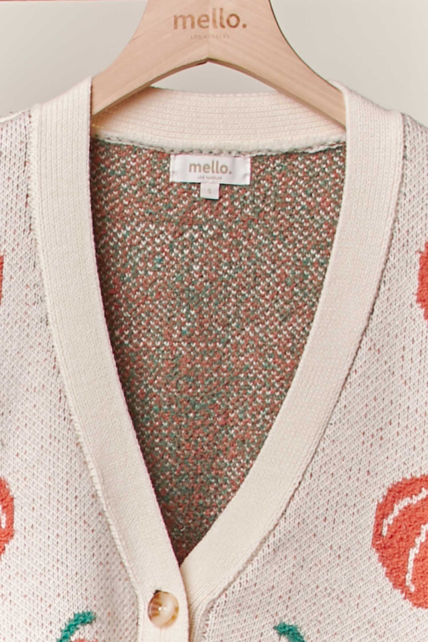 Ivory Pumpkin Knit Cardigan