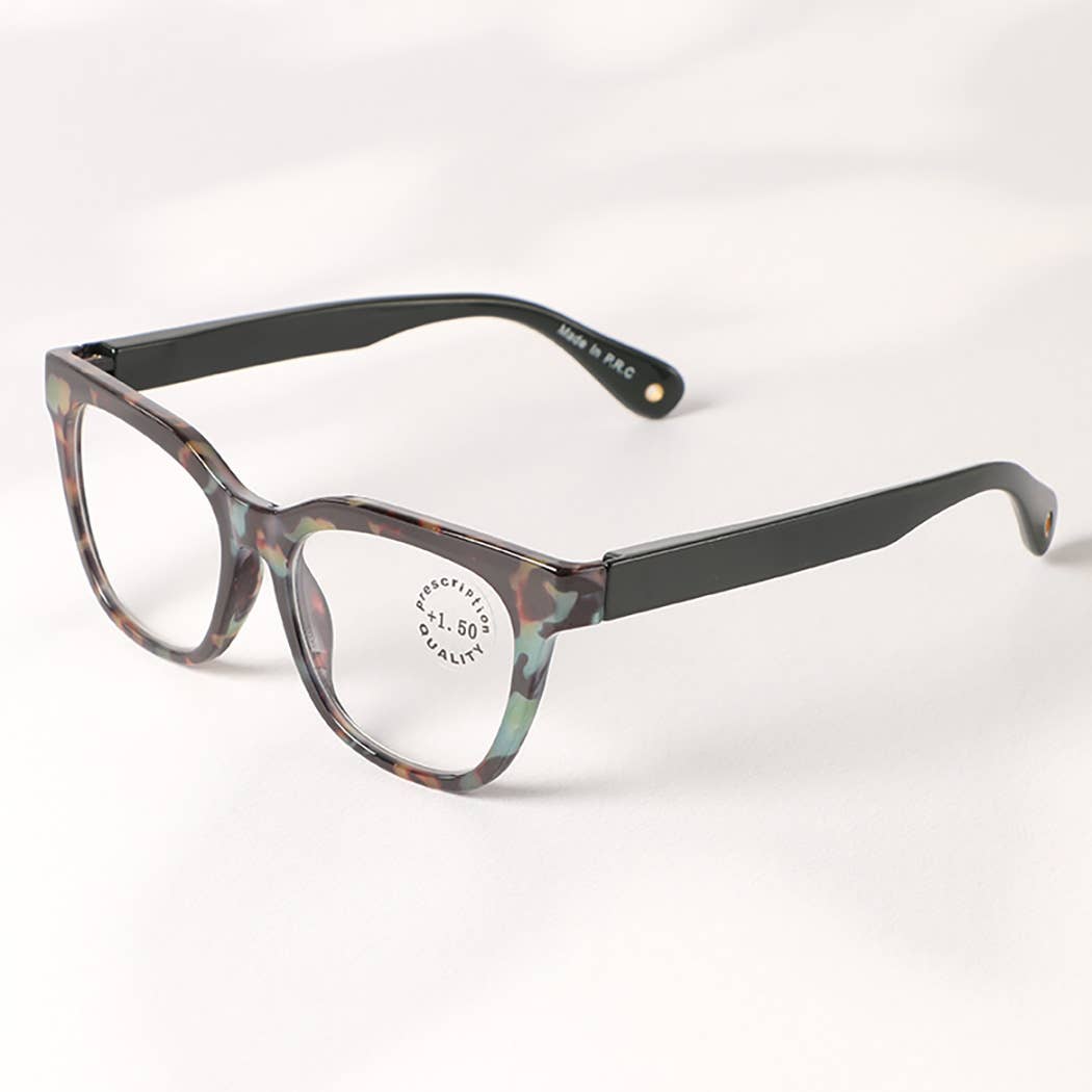 Leopard Square Shape Frame Reading Glasses