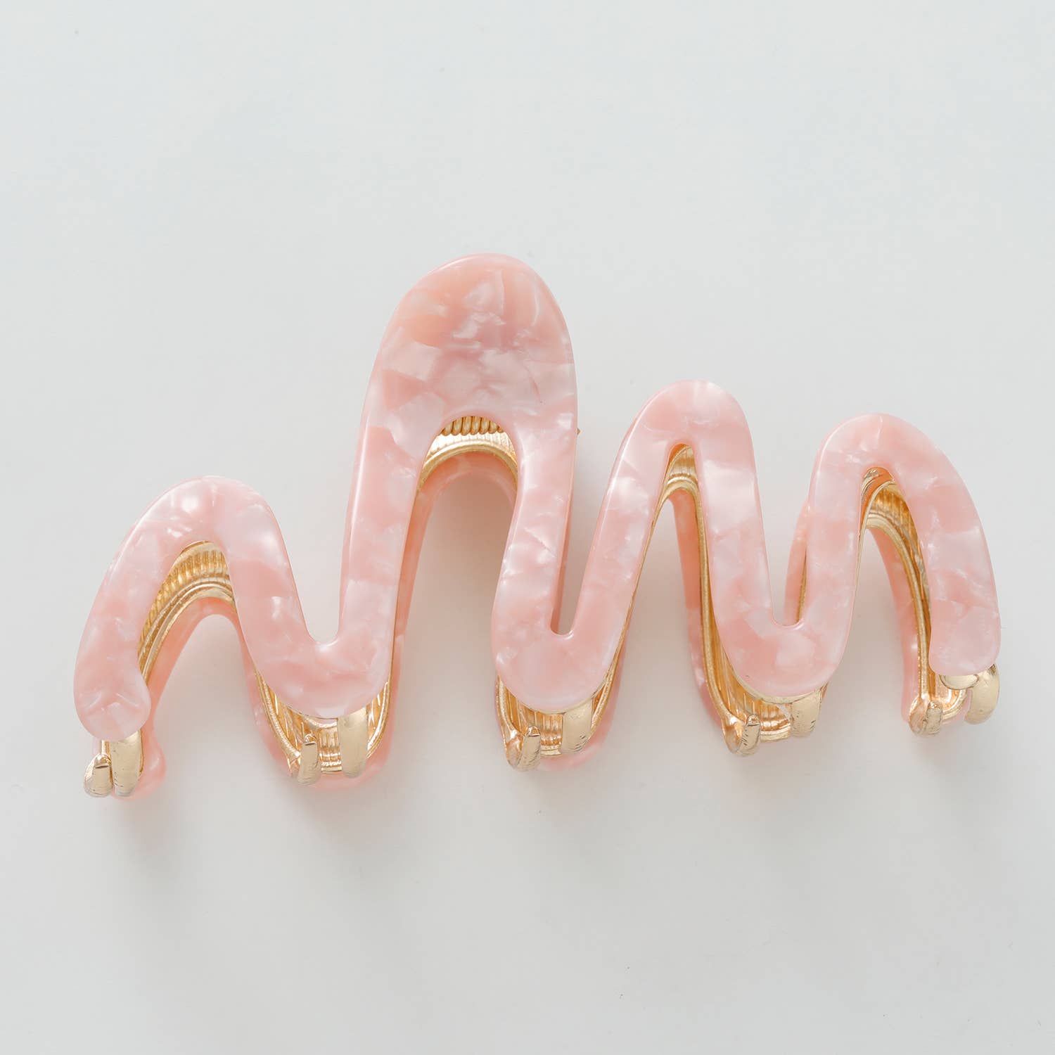 Willow Rosé Squiggle Metal Claw Clip
