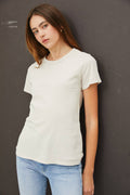 Stone Cotton Slub Tee