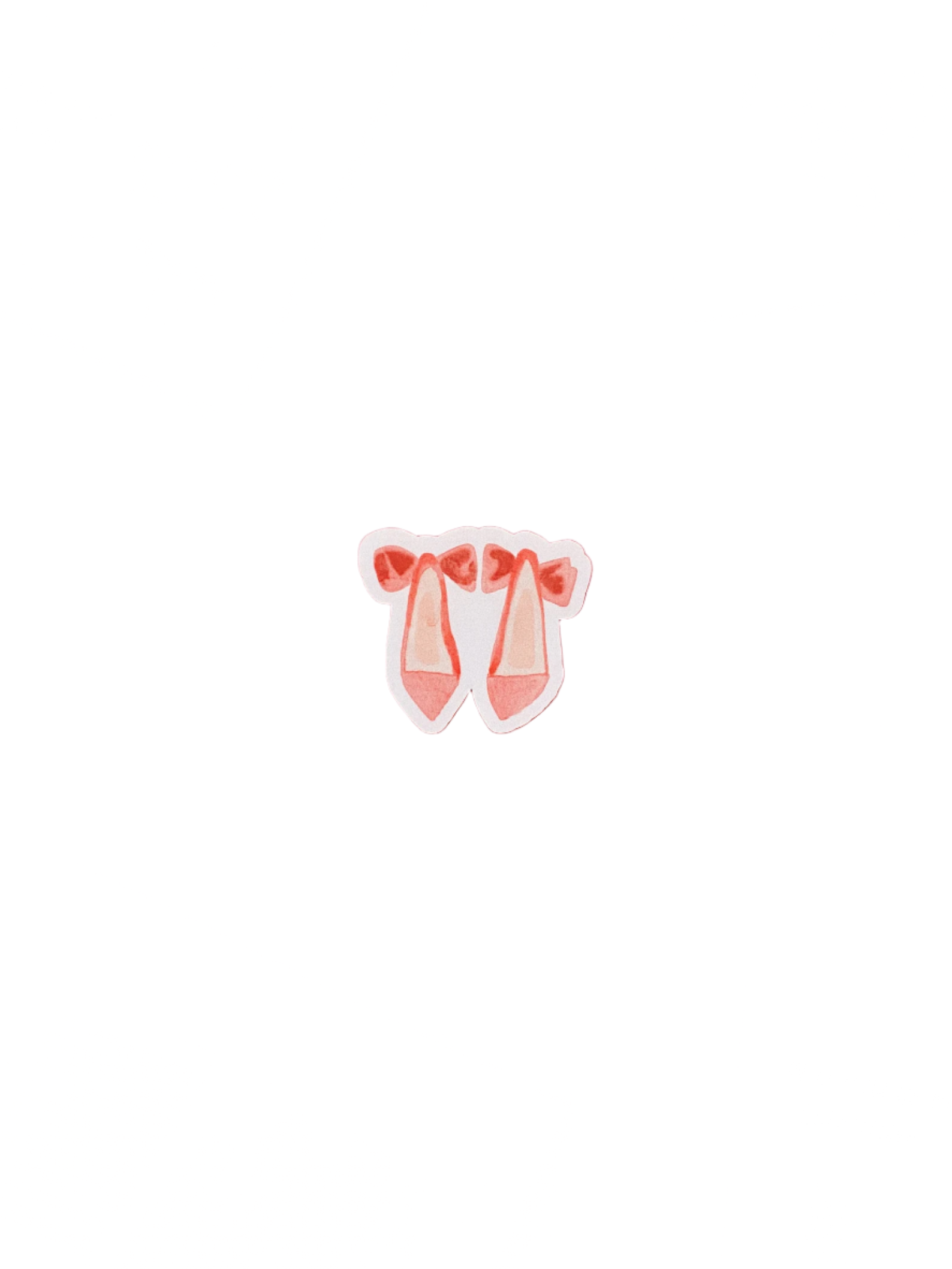 Pink Bow Shoes Sticker