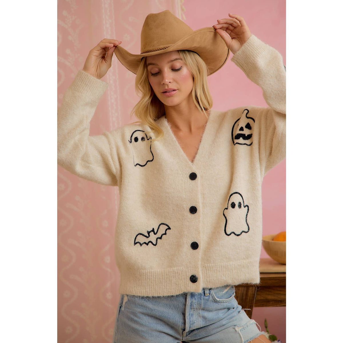 Ivory Halloween Cardigan