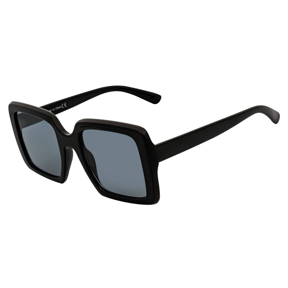 Smoke Oversize Square Black Sunglasses Smoke