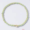 Green Boho Ball Beaded Bracelet