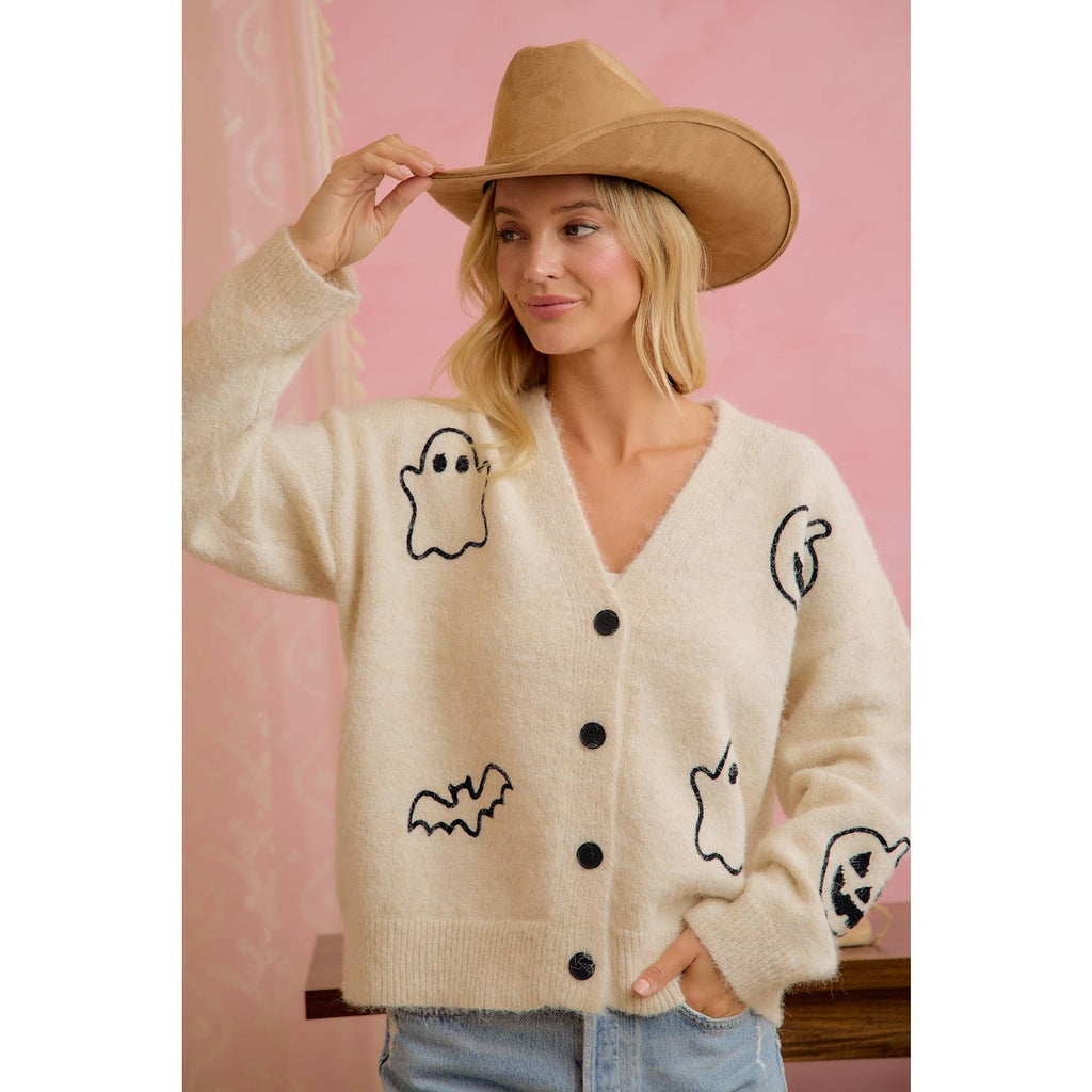 Ivory Halloween Cardigan