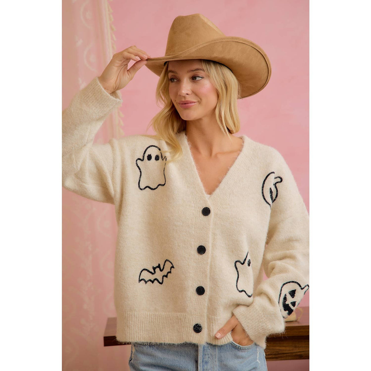 Ivory Halloween Cardigan