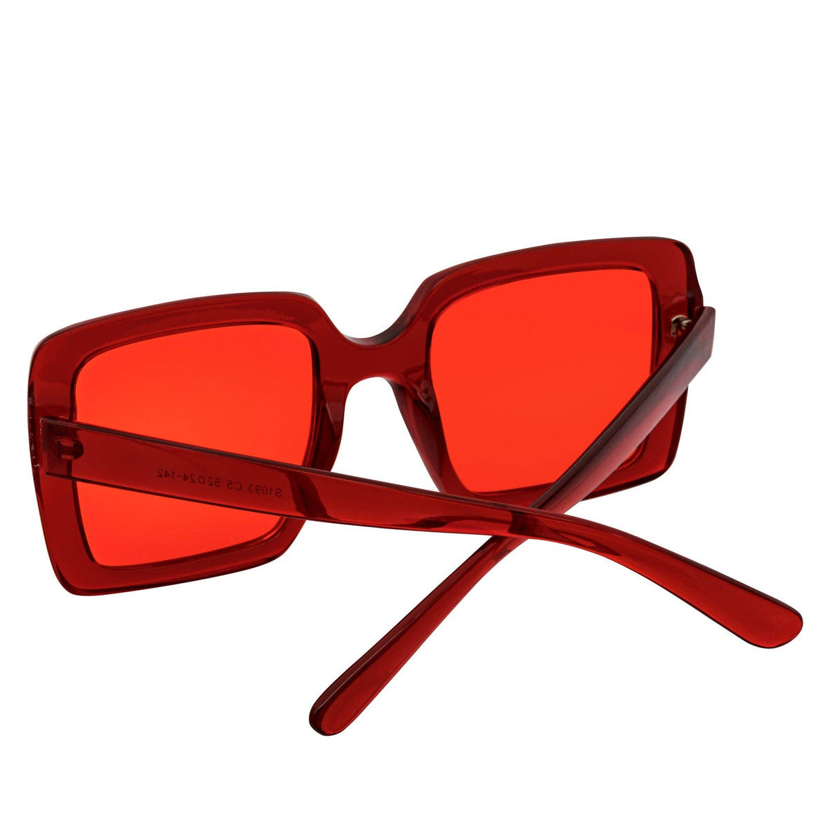 Red Oversize Square Sunglasses