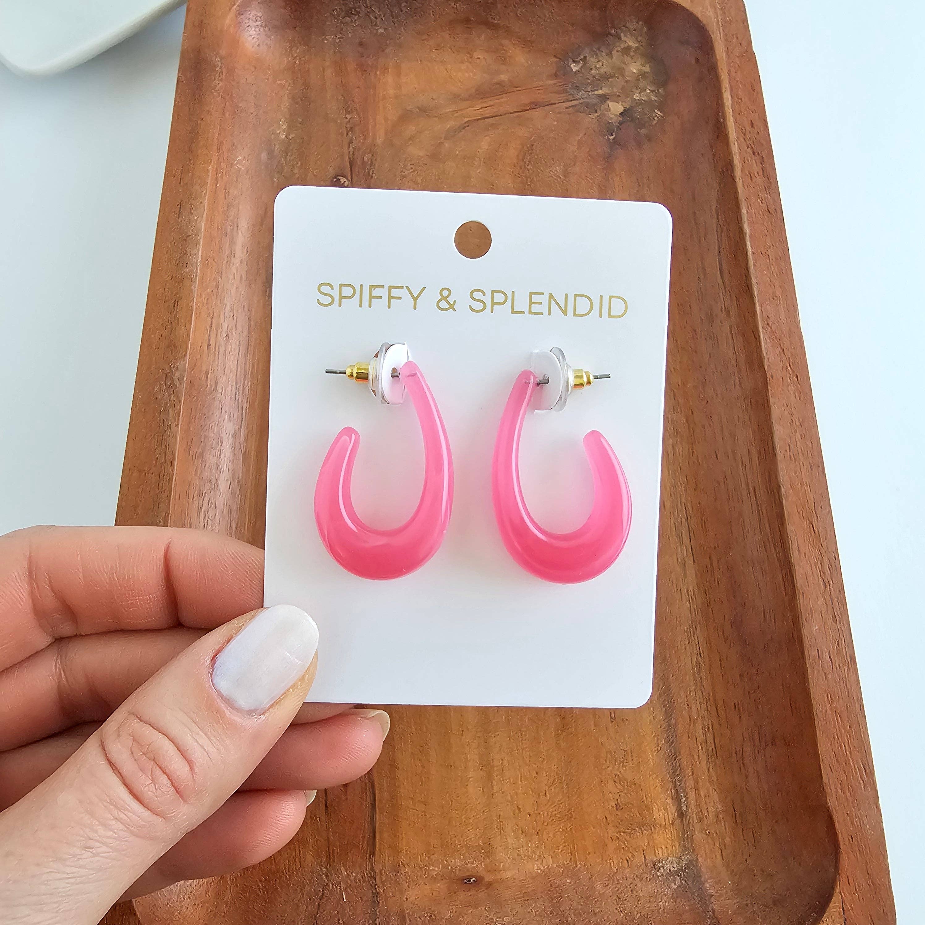 Berry Pink Julie Hoops