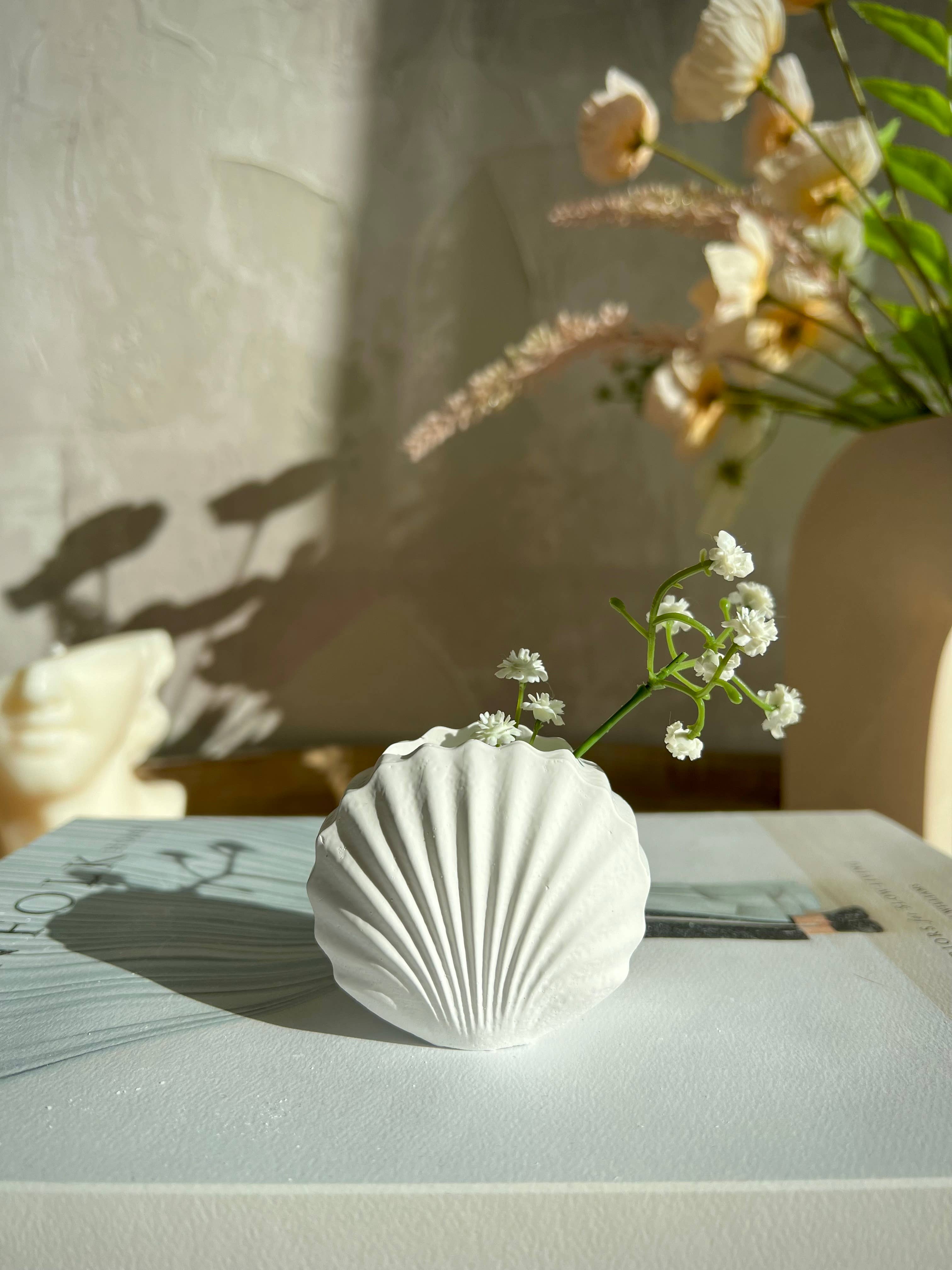 White Shell Vase
