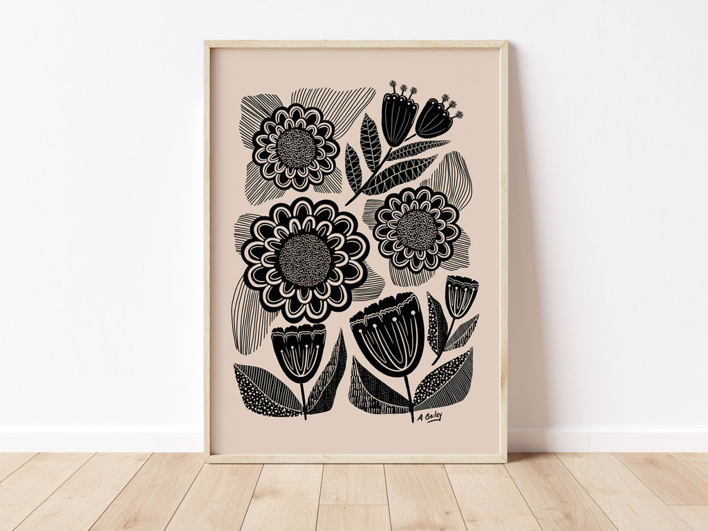 All is Well - Folk Art Nature Illustration