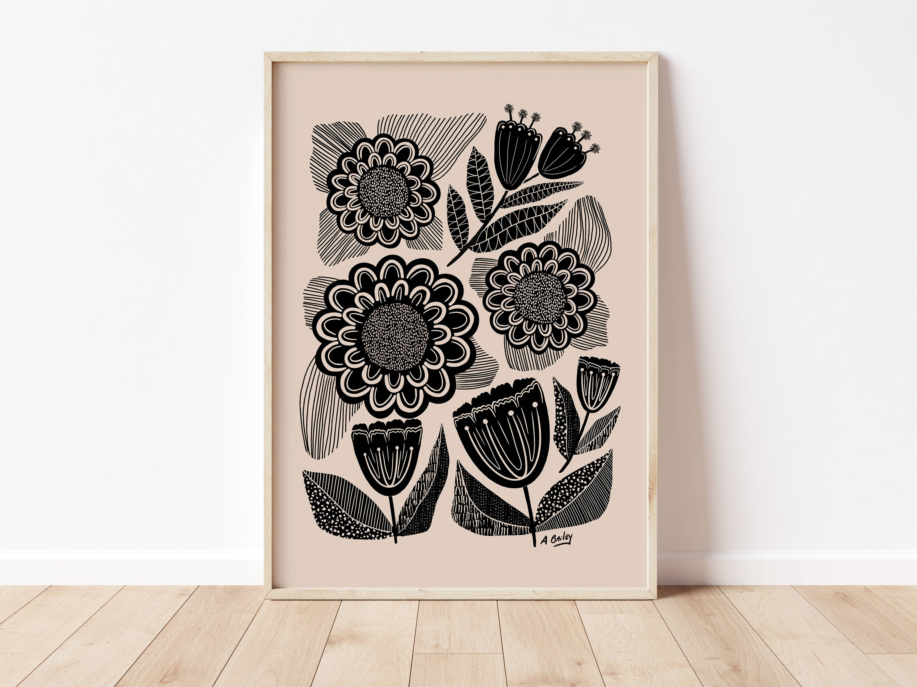 All is Well - Folk Art Nature Illustration