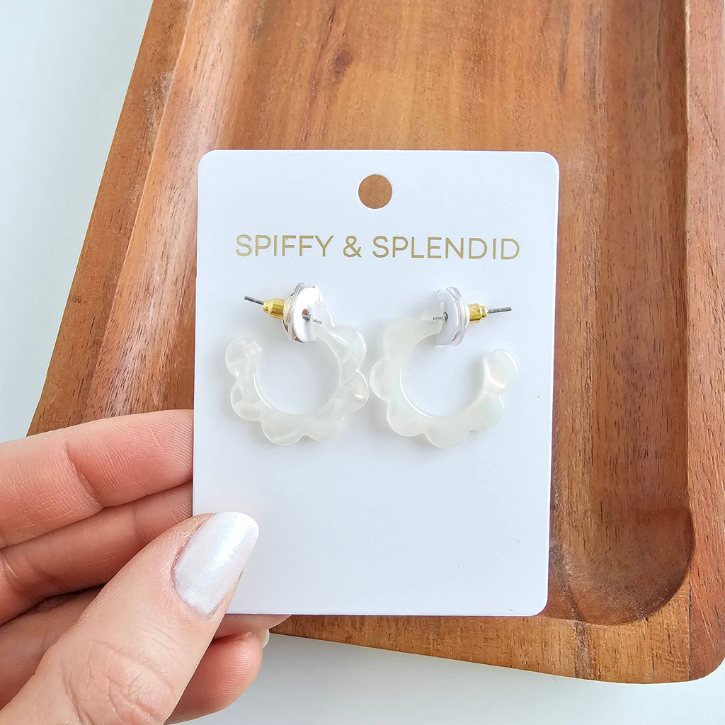 Opalite Flora Mini Hoops