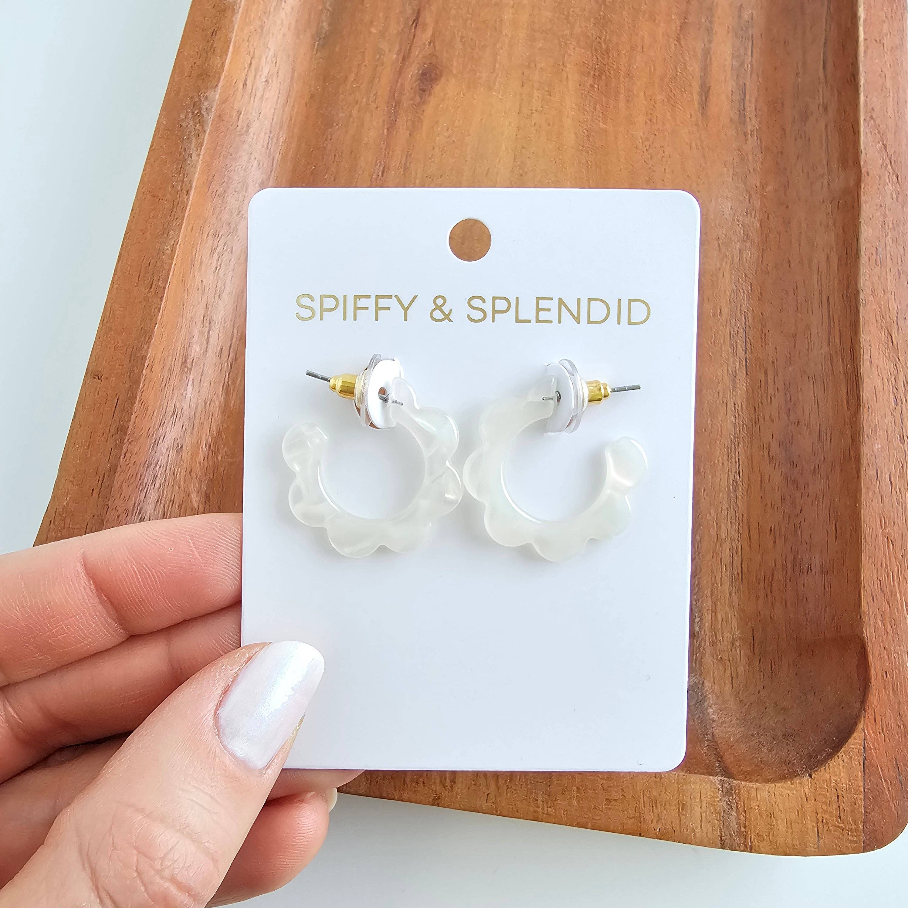 Opalite Flora Mini Hoops