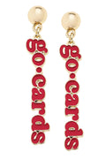 Cardinals Enamel Earrings