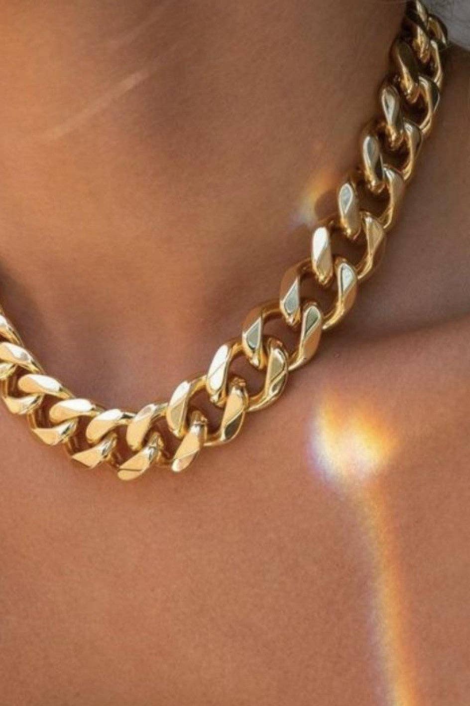 Gold Stainless Steel Chain Necklace