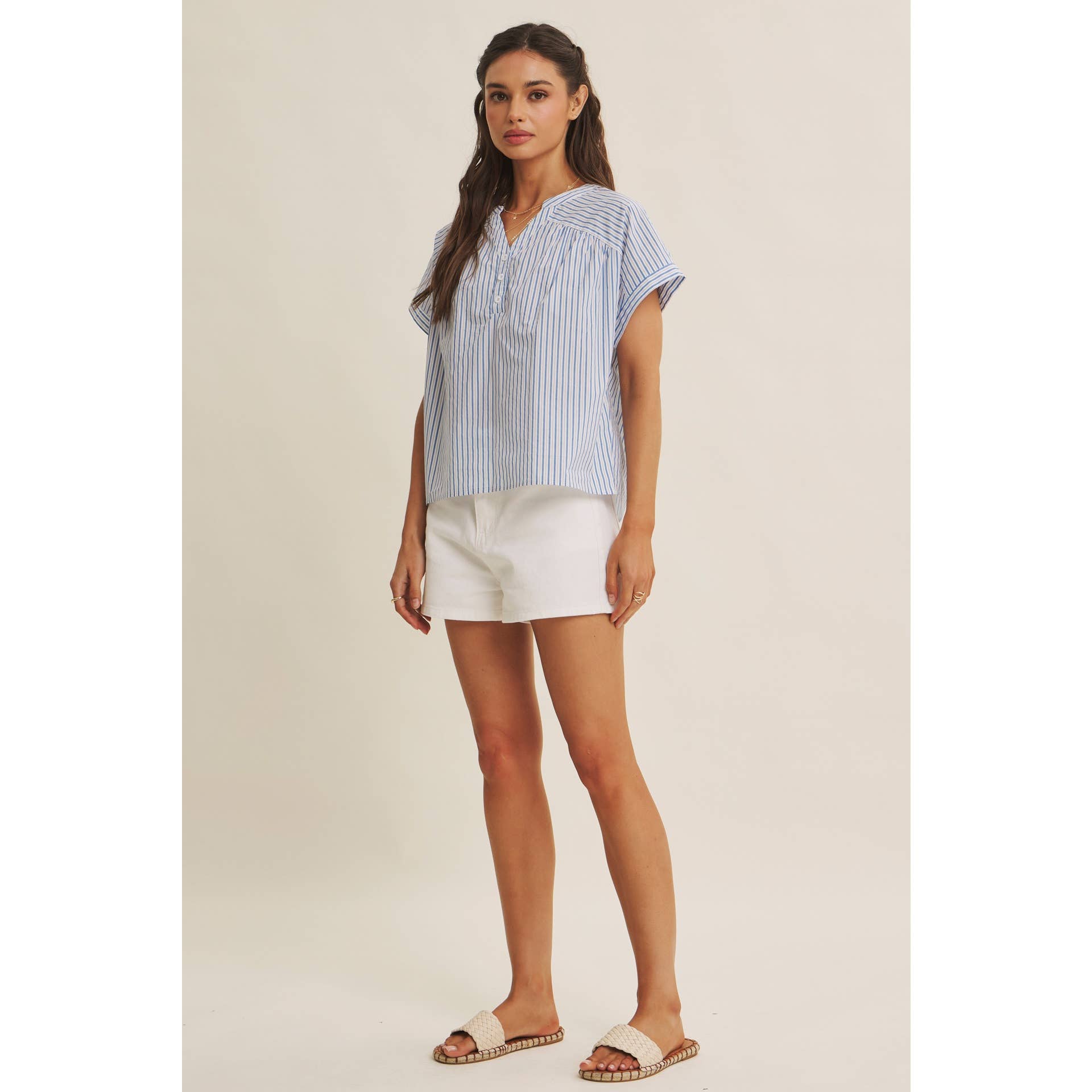 Cool Blue Harbor Morning Blouse