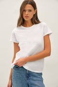 White Cotton Slub Tee