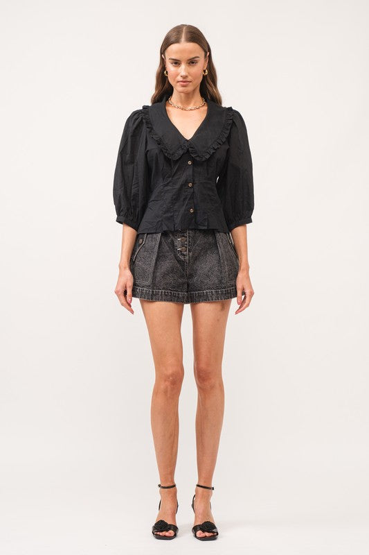 Black Matilda Blouse