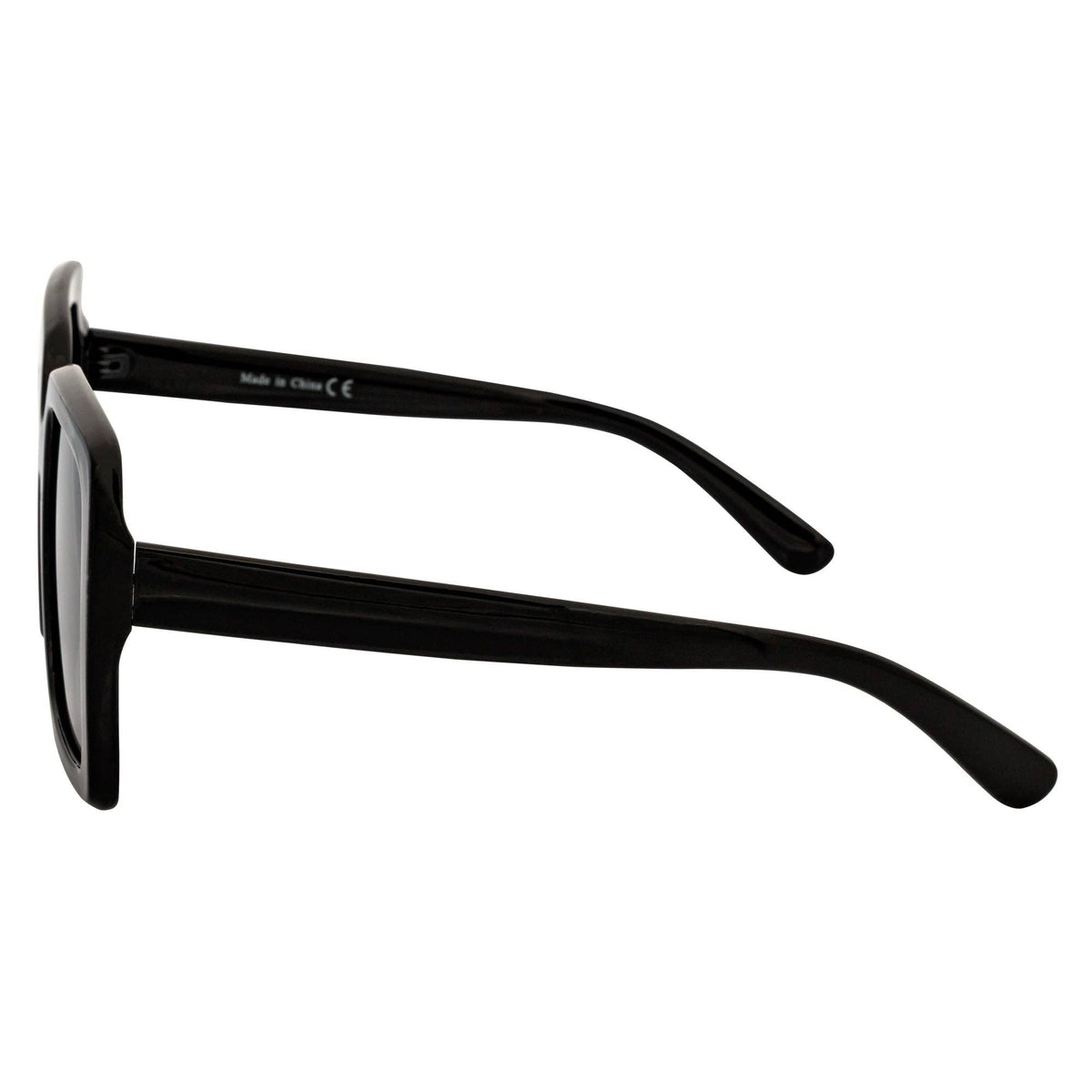 Smoke Oversize Square Black Sunglasses Smoke