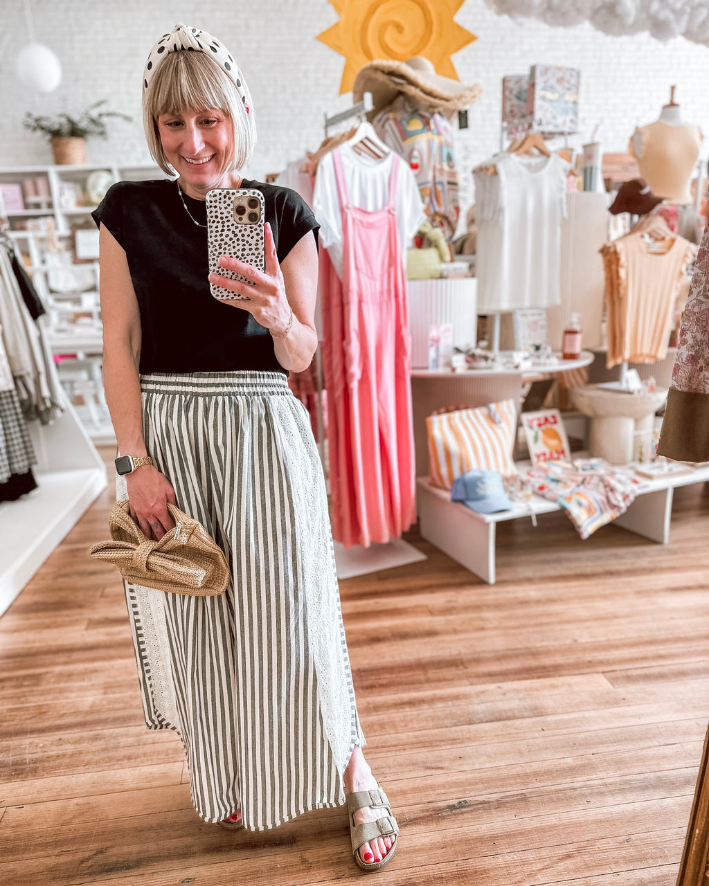 Black Floral Eyelet Pant