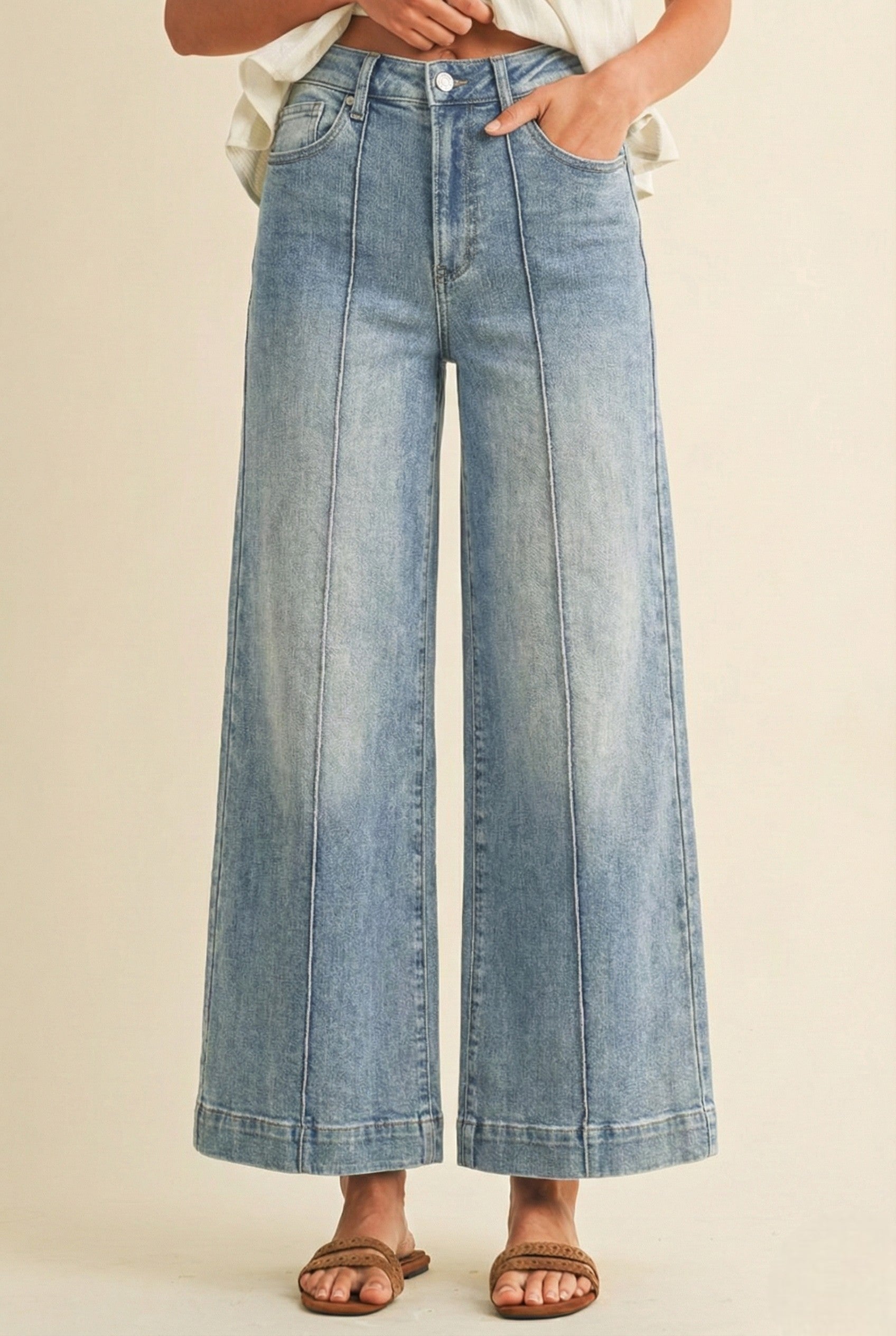 Light Denim Stretch High Rise Jean