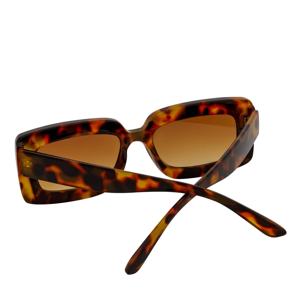 Tortoise Brown Small Thick Rectangle Sunglasses