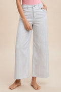 Blue Stripe Straight Leg Pant