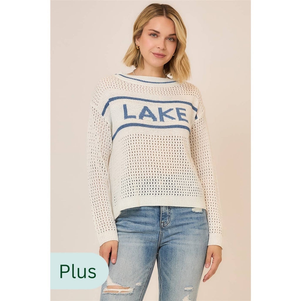 Plus Light Knit Lake Pullover