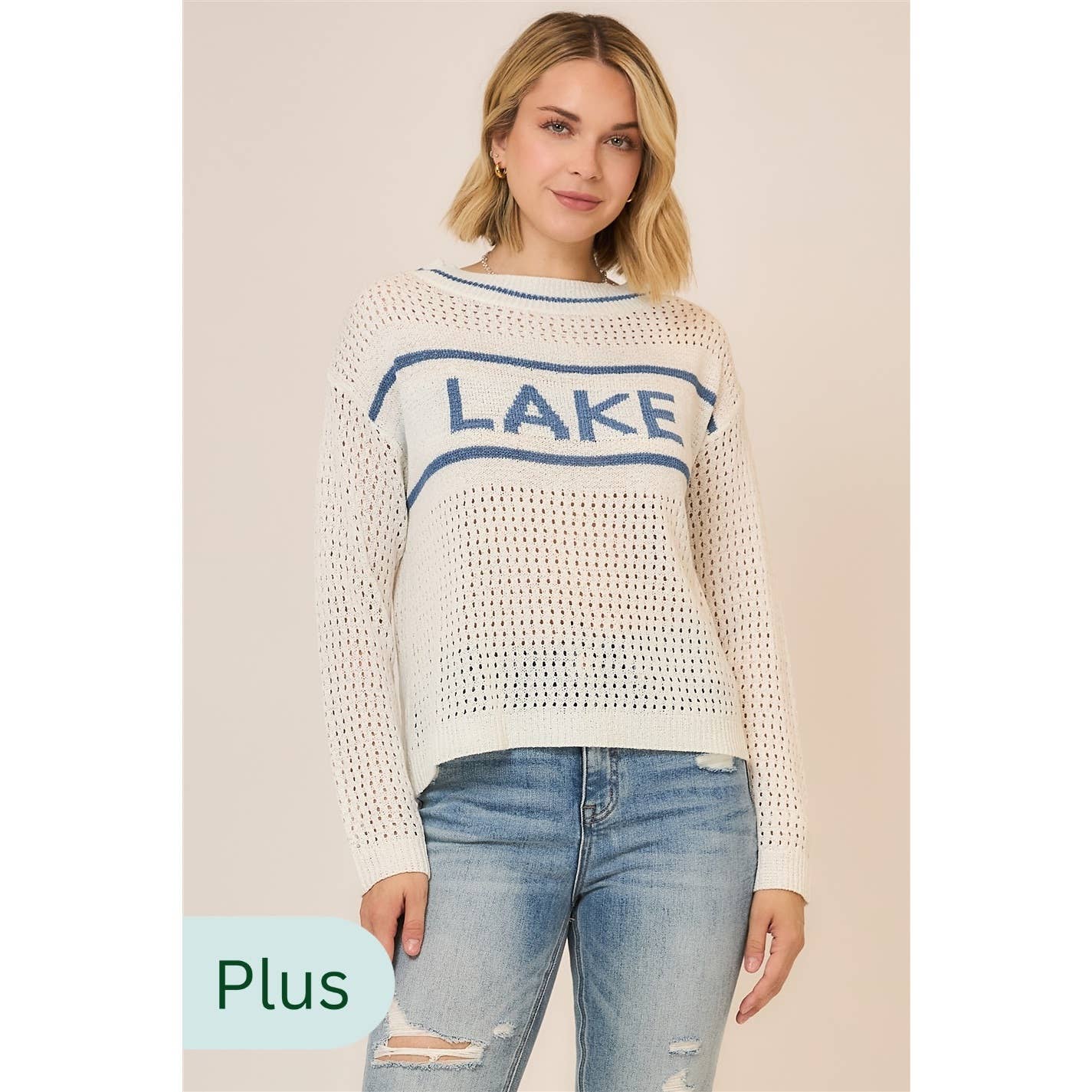 Plus Light Knit Lake Pullover