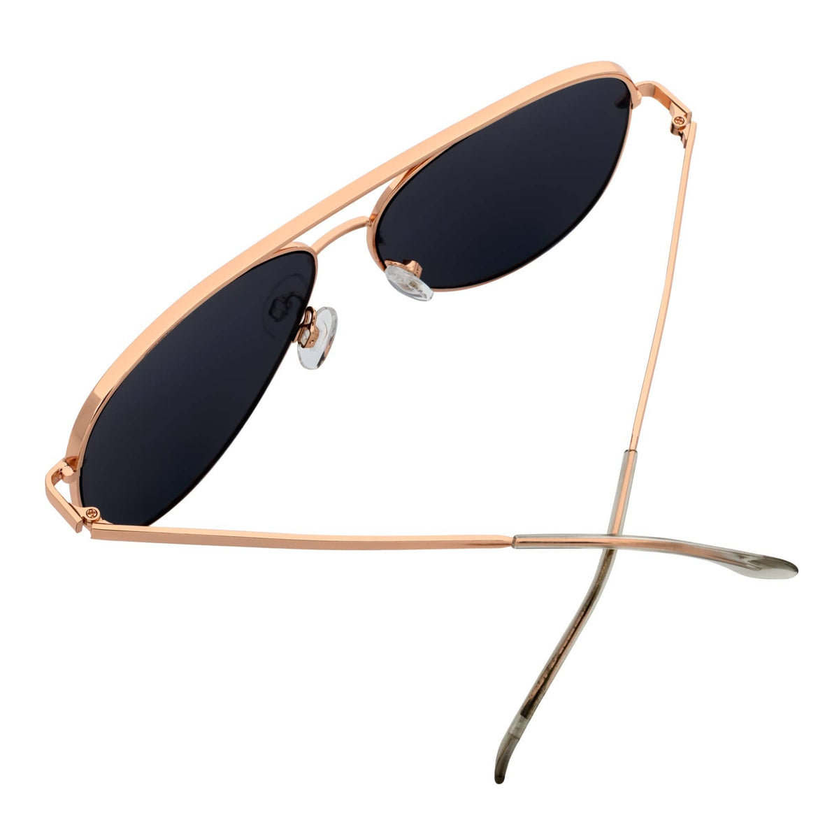 Gold Silver Mirror Oversize Metal Aviator Sunglasses