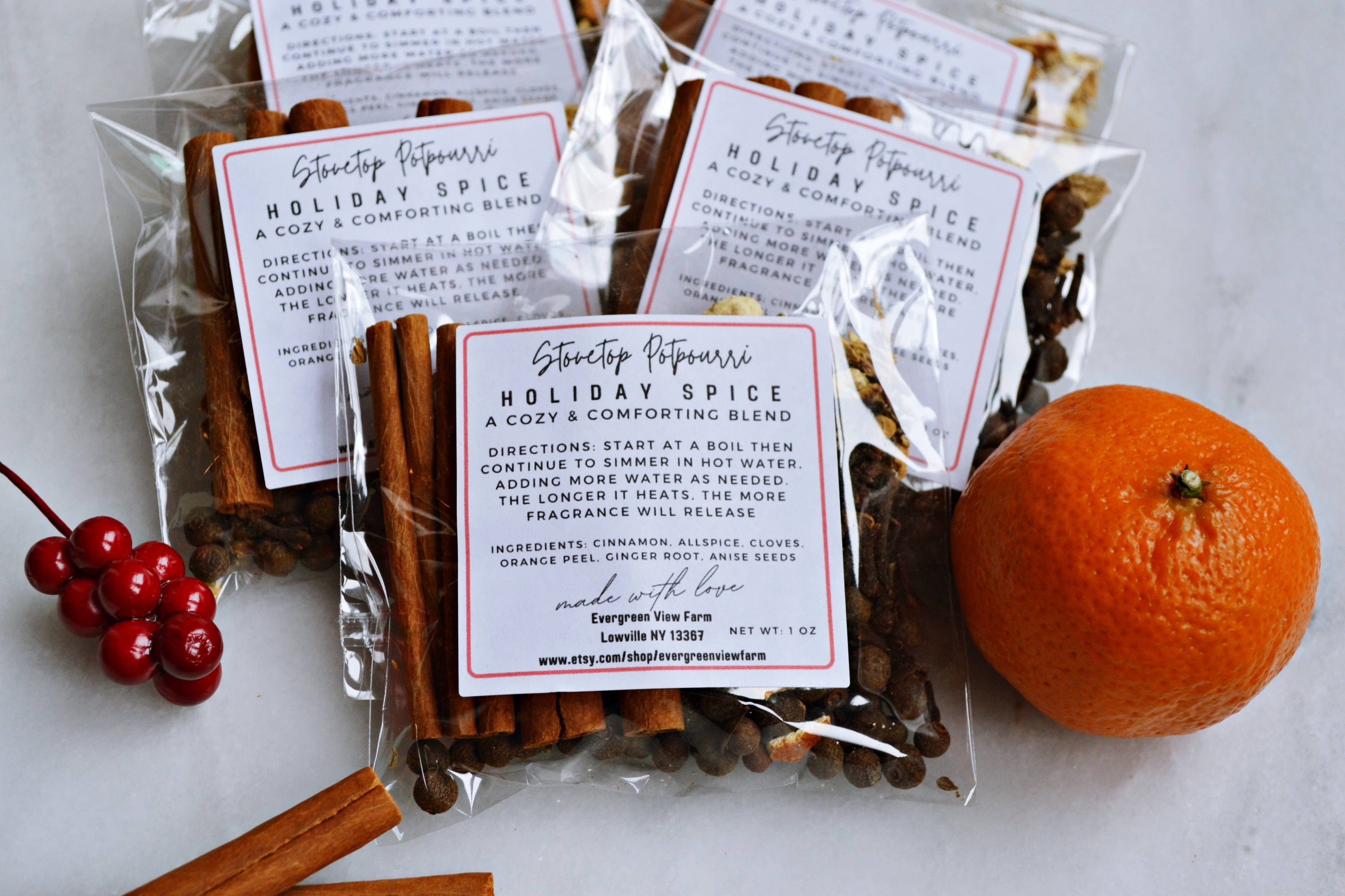 Holiday Spice Simmer Stovetop Potpourri Blend