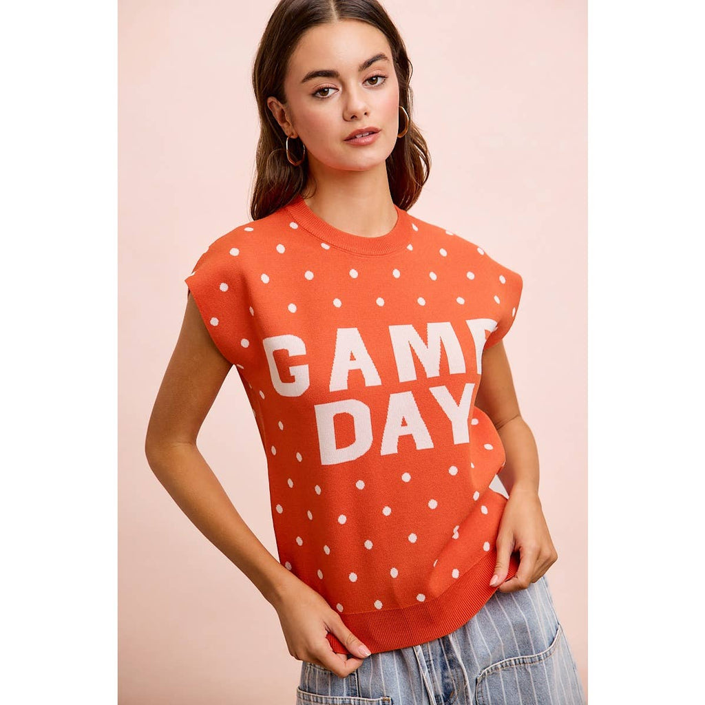 Red Gameday Sleeveless Top
