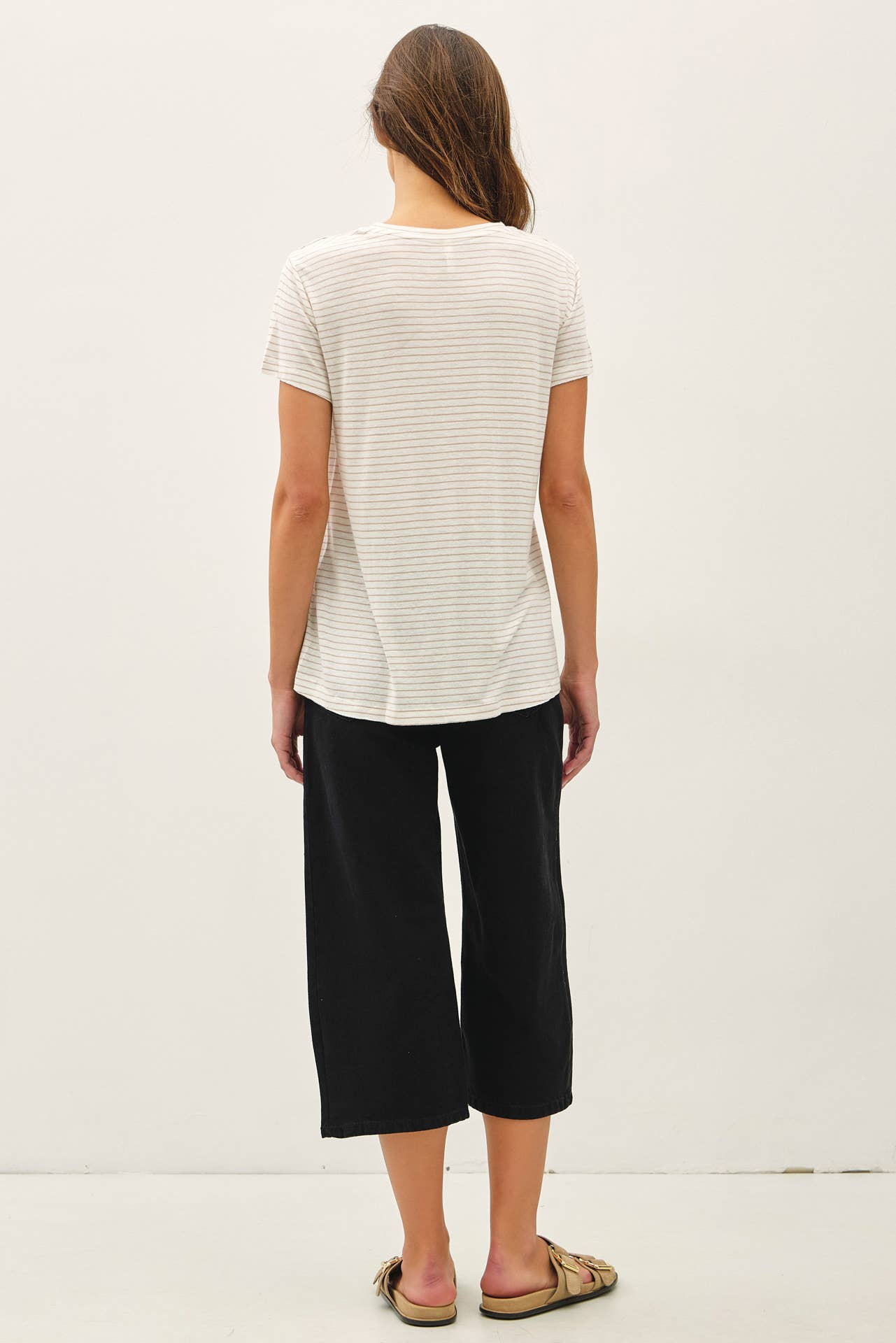 Mocha Blended Striped Tee
